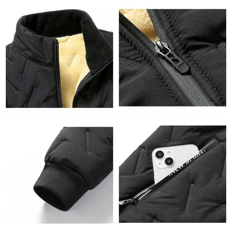Veste en laine d'agneau épaissie pour hommes
