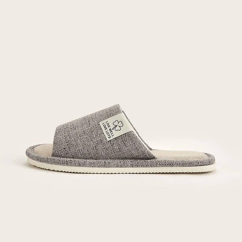Chaussons d'intérieur en lin pour homme