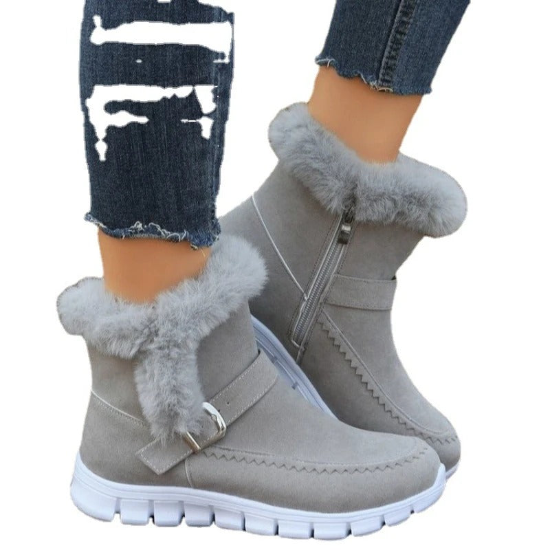 Bottes Chelsea en fourrure pour femmes