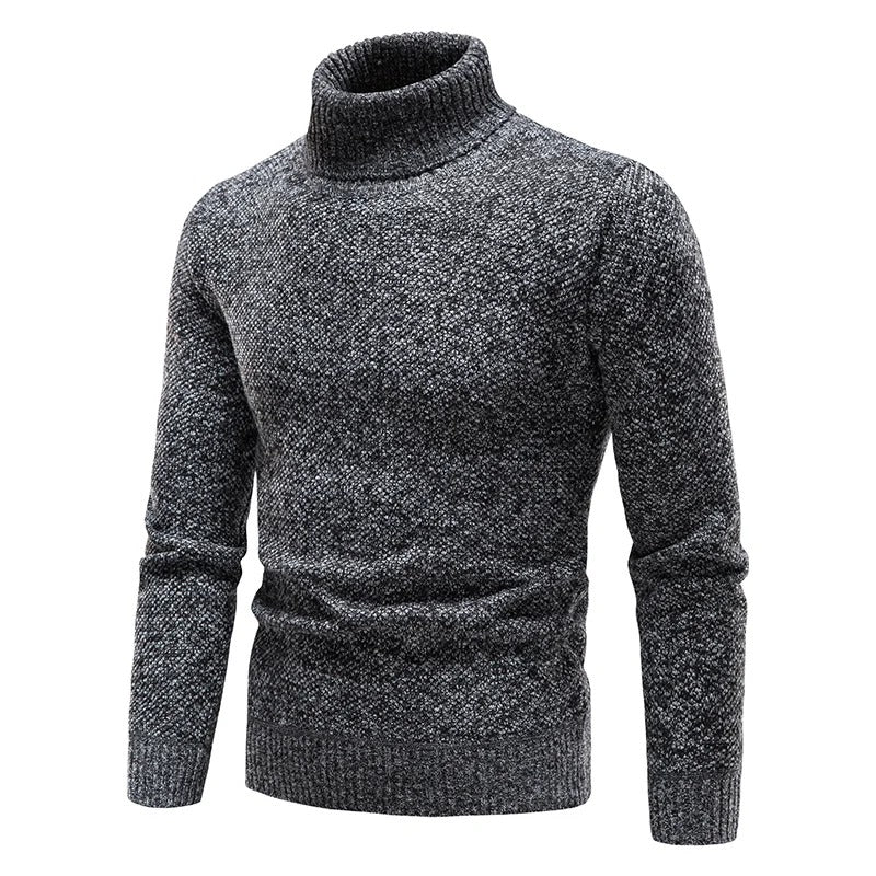 Pull polaire à col roulé pour hommes