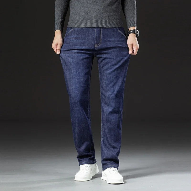 Pantalon droit en denim Lamb Fluff pour hommes