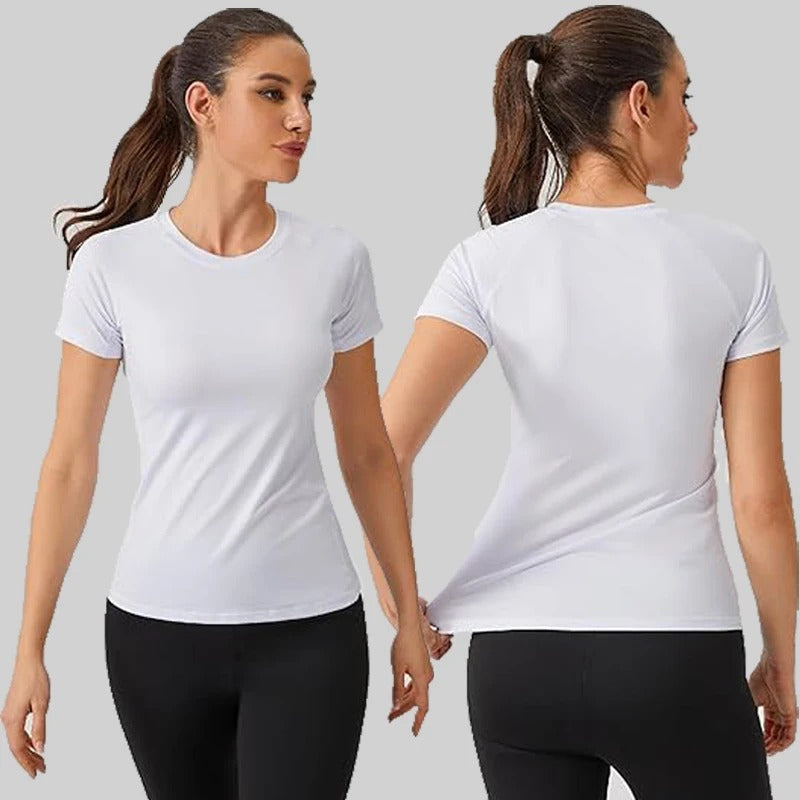 T-shirt de sport compressif pour femmes