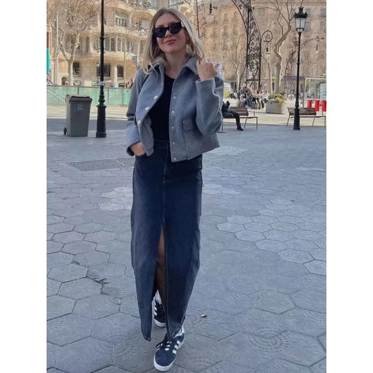 Blouson bombardier court pour femmes