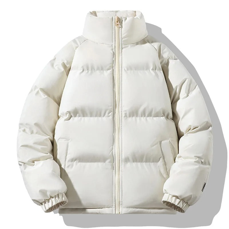 Veste à col montant en polaire épaisse pour hommes