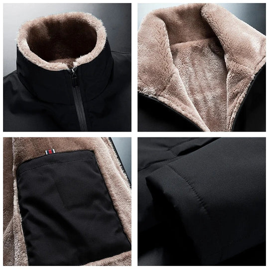 Veste polaire épaisse coupe-vent pour hommes