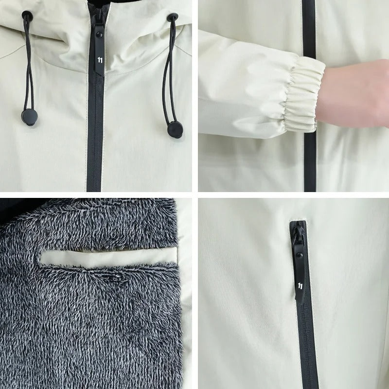 Veste coupe-vent en polaire thermique pour hommes