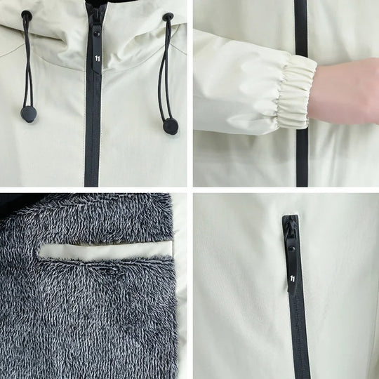 Veste coupe-vent en polaire thermique pour hommes