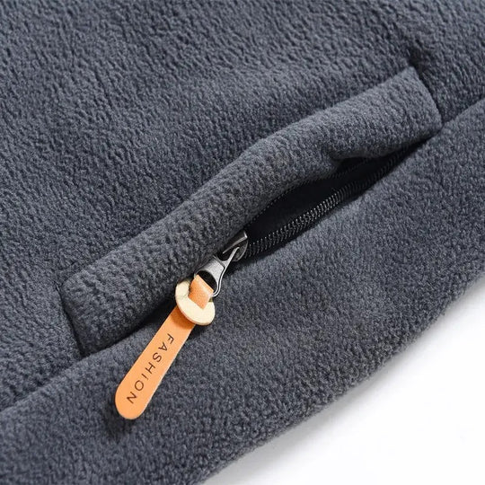Veste zippée doublée de polaire pour hommes
