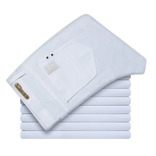 Hommes Classic White Slim Fit Jeans