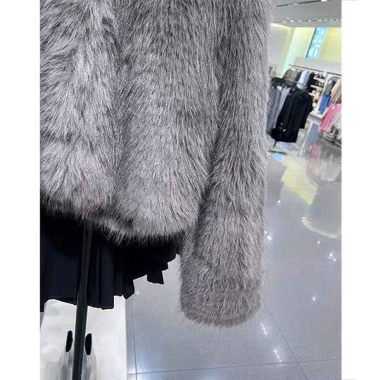Manteau de fourrure vintage pour femme