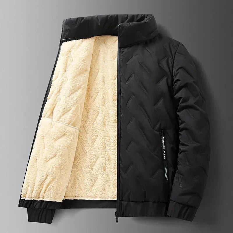 Veste en laine d'agneau épaissie pour hommes