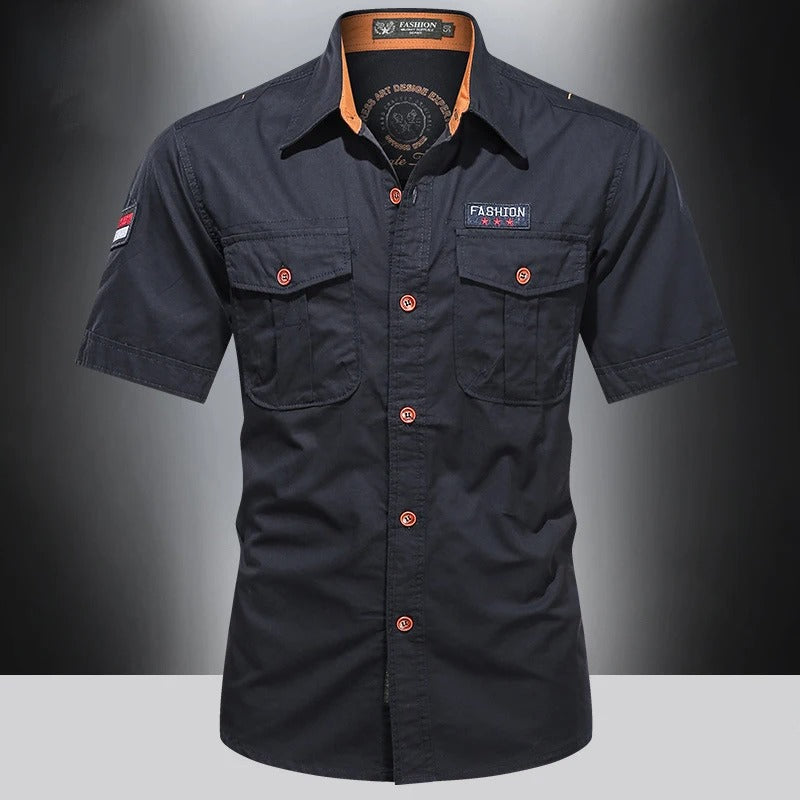 Chemise de travail en pur coton pour homme