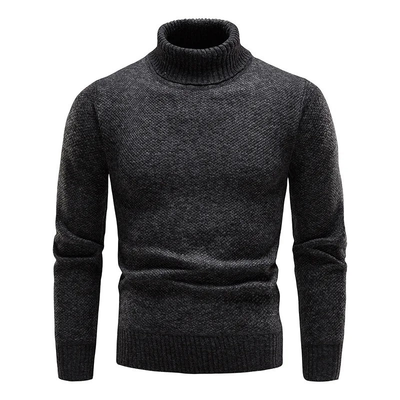 Pull polaire à col roulé pour hommes