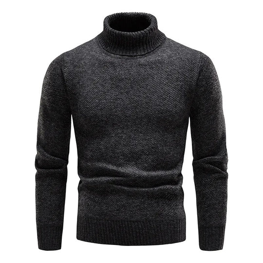 Pull polaire à col roulé pour hommes