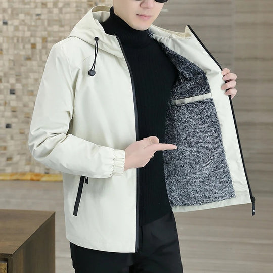 Veste coupe-vent en polaire thermique pour hommes