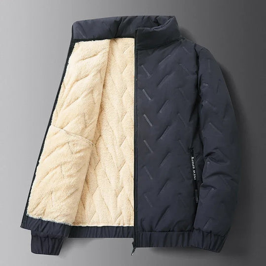 Veste en laine d'agneau épaissie pour hommes