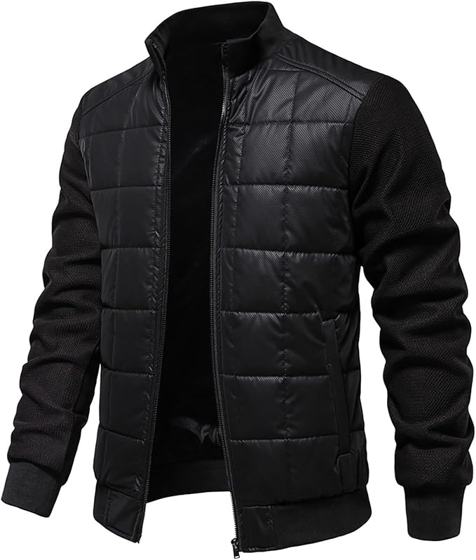 Veste épaisse doublée en polaire pour hommes