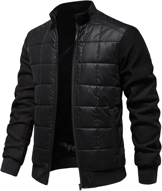 Veste épaisse doublée en polaire pour hommes