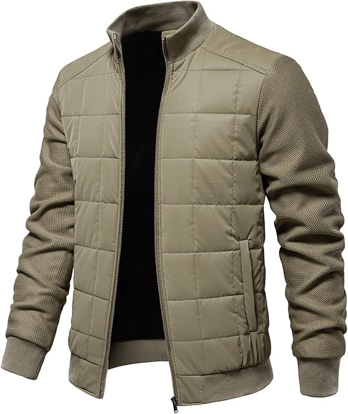 Veste épaisse doublée en polaire pour hommes