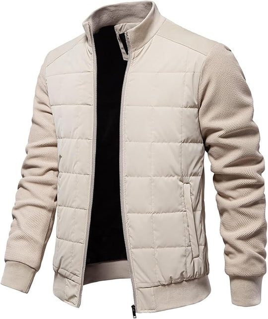 Veste épaisse doublée en polaire pour hommes