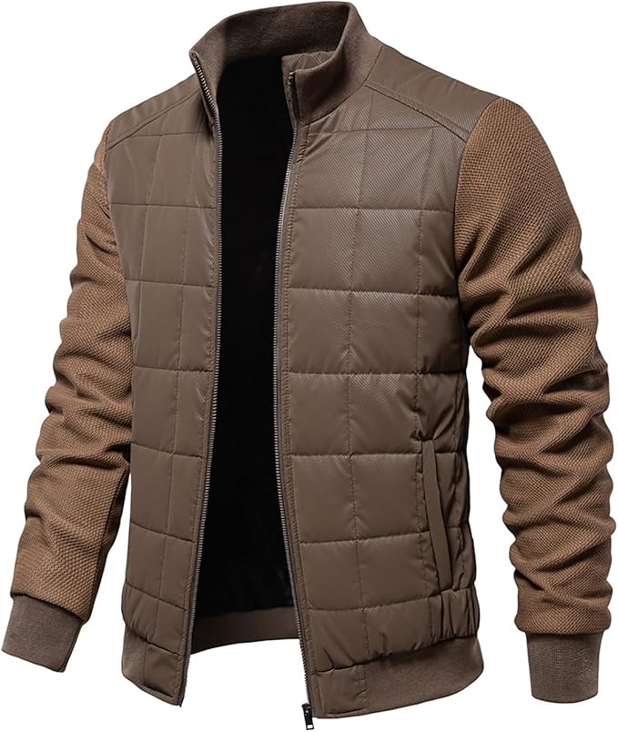 Veste épaisse doublée en polaire pour hommes