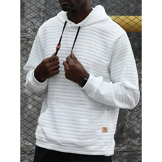 Hoodies à cordon de serrage patchwork pour hommes