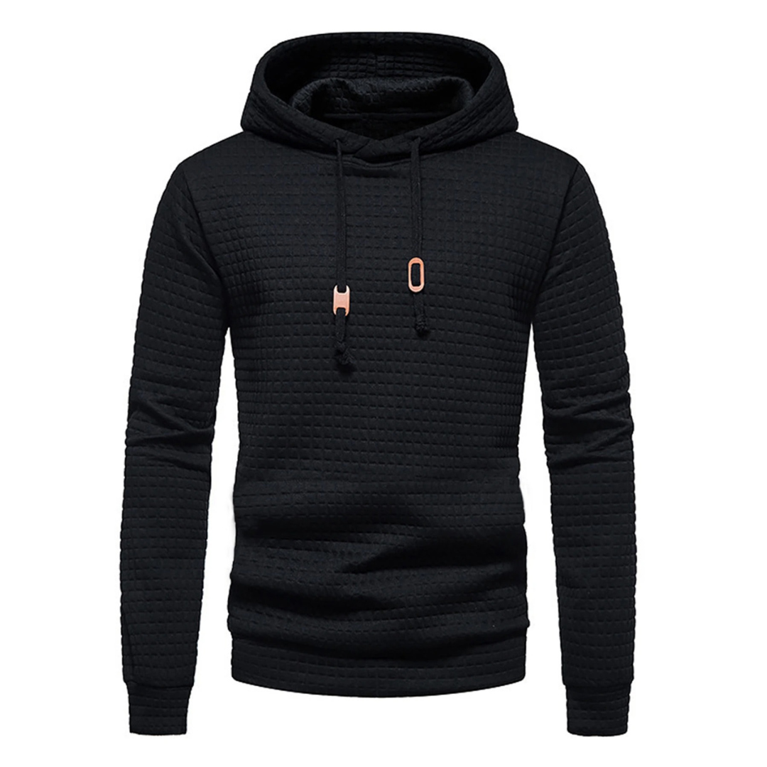 Hoodies à cordon de serrage patchwork pour hommes