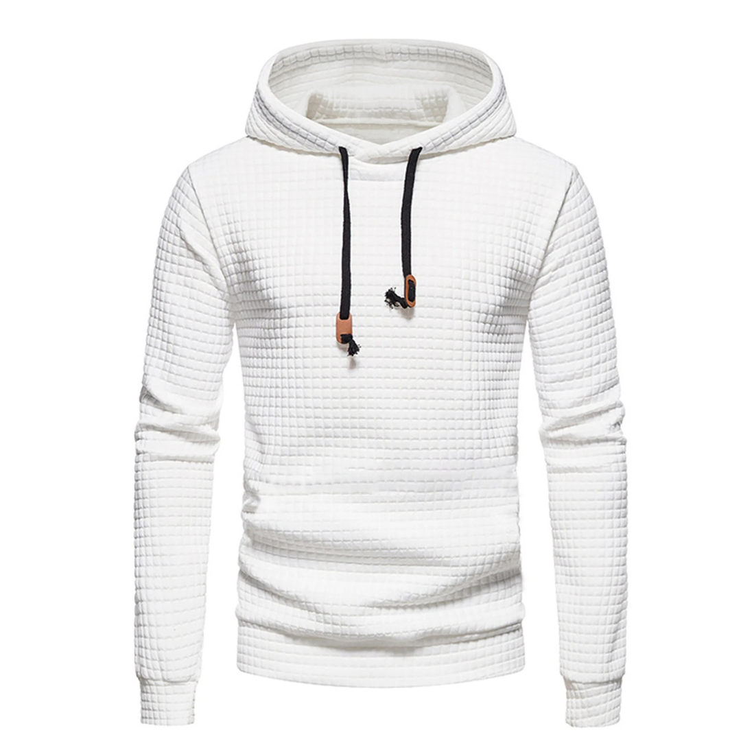 Hoodies à cordon de serrage patchwork pour hommes