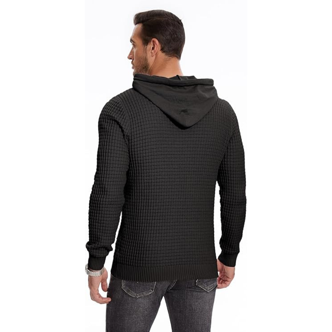 Hoodies à cordon de serrage patchwork pour hommes