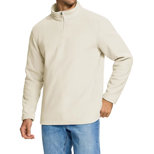 Pull polaire demi-zip pour hommes