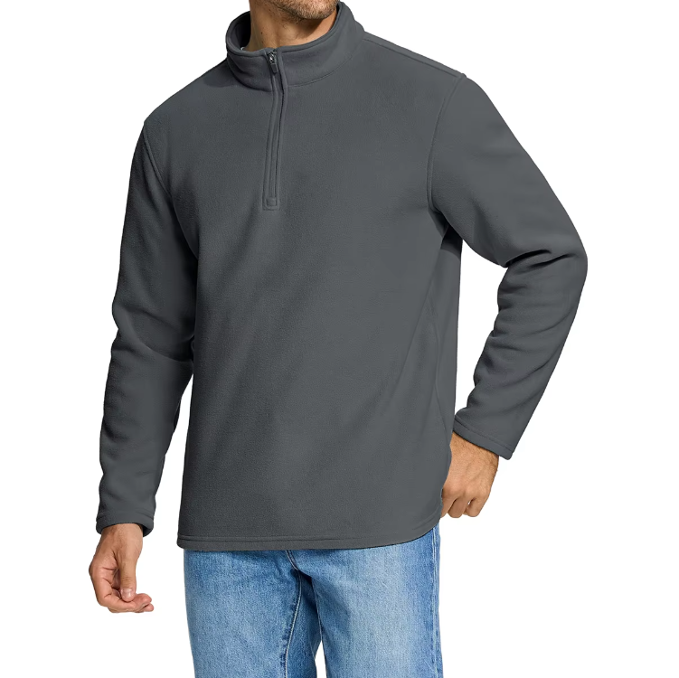 Pull polaire demi-zip pour hommes