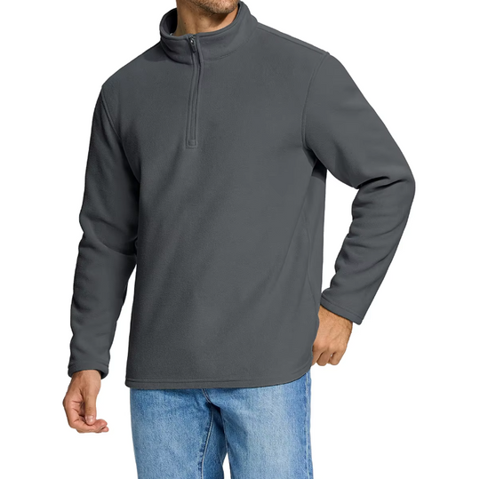 Pull polaire demi-zip pour hommes