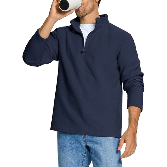 Pull polaire demi-zip pour hommes