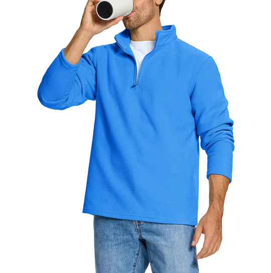 Pull polaire demi-zip pour hommes