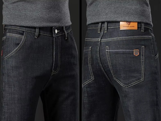 Pantalon droit en denim Lamb Fluff pour hommes