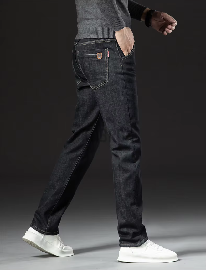 Pantalon droit en denim Lamb Fluff pour hommes