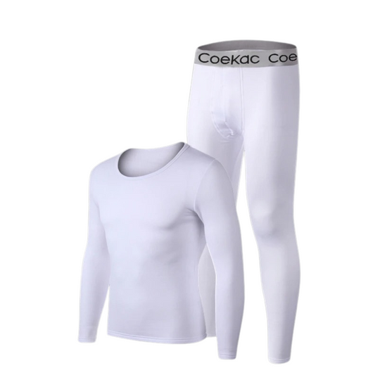 Ensemble chemise et legging thermique doublé en polaire pour hommes