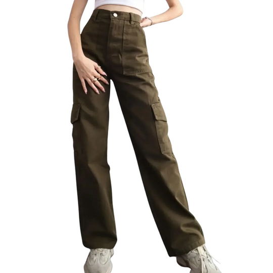 Pantalon cargo multi-poches pour femme