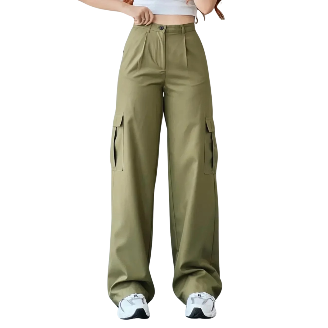 Pantalon cargo multi-poches pour femme