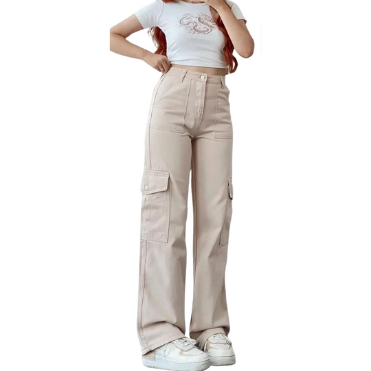 Pantalon cargo multi-poches pour femme