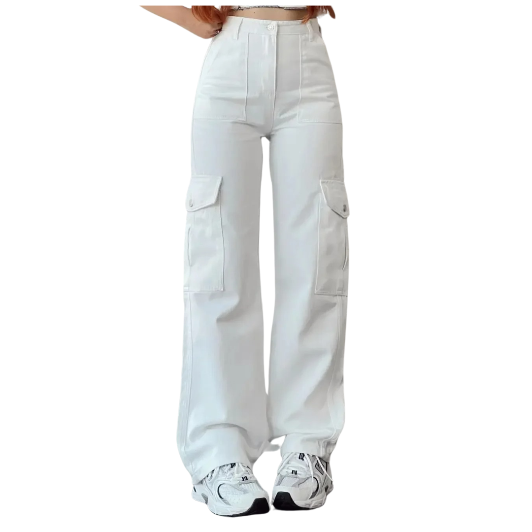 Pantalon cargo multi-poches pour femme