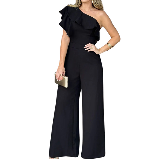 Combinaison à volants à une épaule pour femmes
