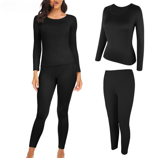 Ensemble de sous-vêtements thermiques pour femmes