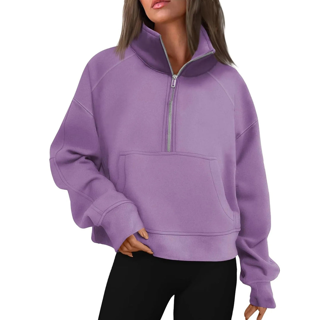Veste polaire à col montant pour femmes