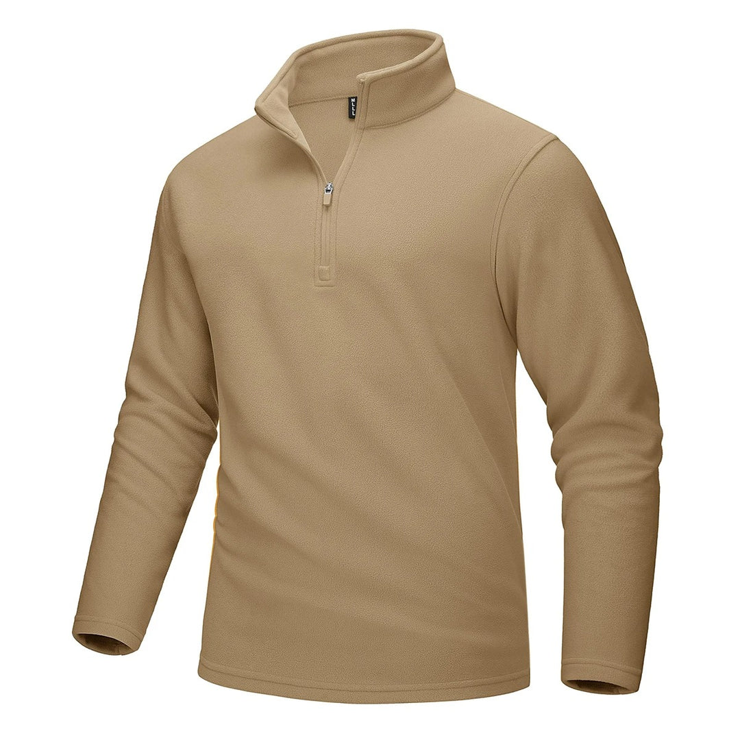 Pull polaire demi-zip pour hommes