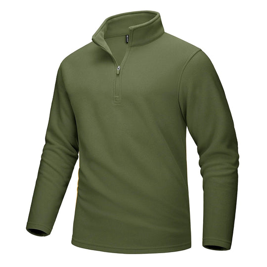 Pull polaire demi-zip pour hommes