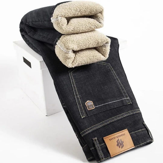 Pantalon droit en denim Lamb Fluff pour hommes