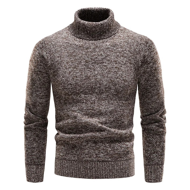 Pull polaire à col roulé pour hommes