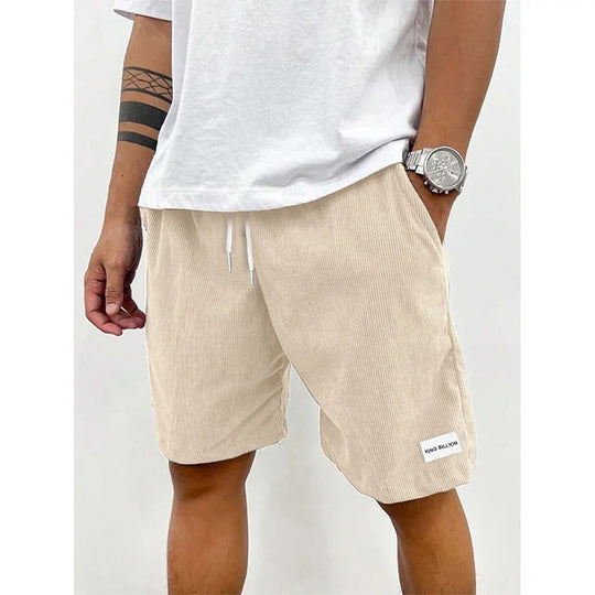 Short décontracté en velours côtelé pour homme