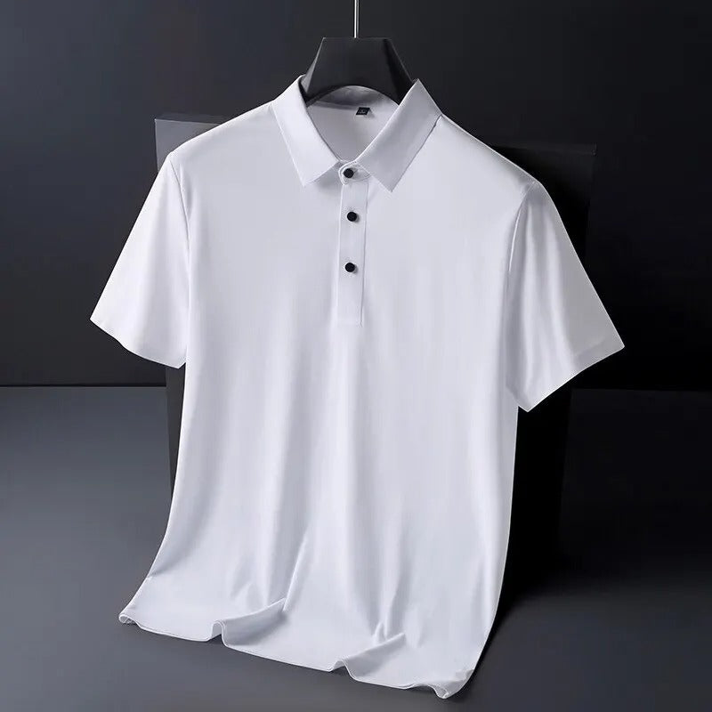 Polo en soie glacée pour homme